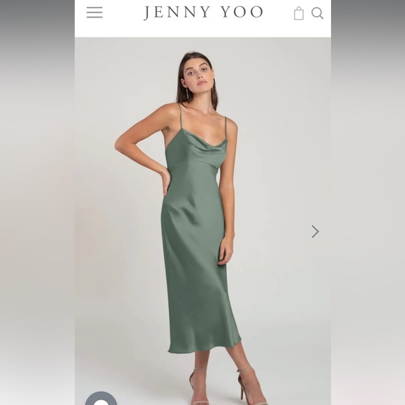 Jenny Yoo Adele Dress size 8 Eucalyptus - Picture 2 of 3